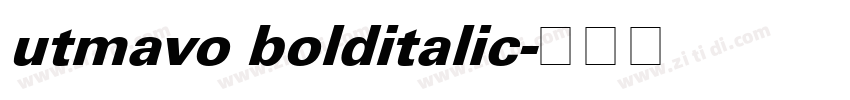 utmavo bolditalic字体转换